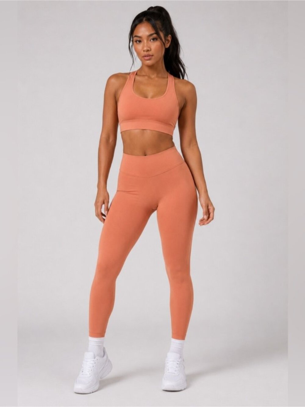 Gymshark x KK Fit Kendra & Kathryn Kakadu Scrunch Leggings Women’s Size L Peach